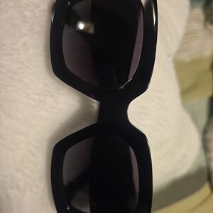 CHANEL Glossy Black Sunglasses